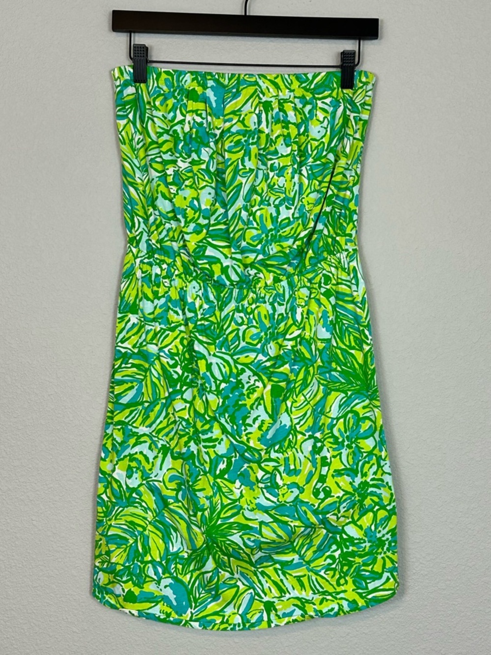 Lilly Pulitzer Windsor Strapless Mini Dress Fresh Citrus Green Parrot - Medium - Picture 2 of 6